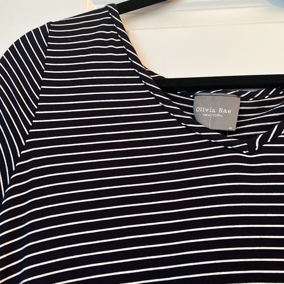 Olivia Rae - MIDI Striped Knit Jersey Knit w/ Pockets - Picture 6 of 8